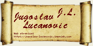 Jugoslav Lučanović vizit kartica